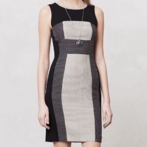 Yoana Baraschi Women’s Sheath Dress Black/White Polka Dot Size 2 City Boho Chic